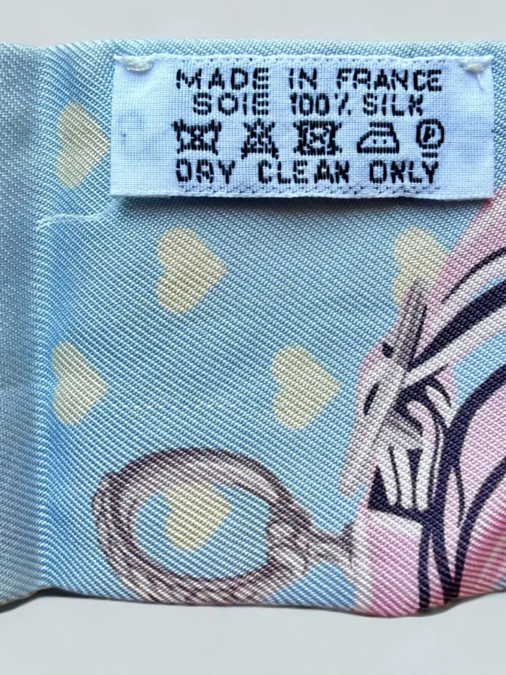 Hermes Pastel Pink Blue Brides de Gala Love Twilly Scarf